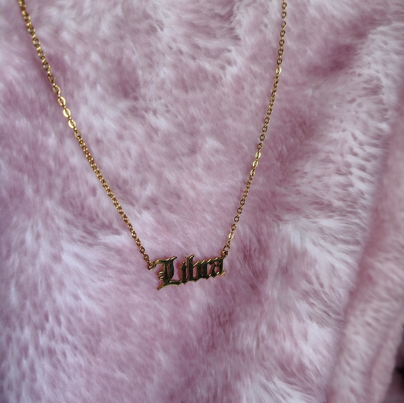 Gold Libra Necklace - Picture 2 of 4